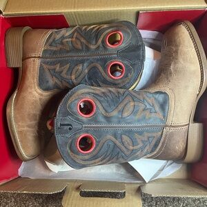 Justin's Brown and Black Western Boots